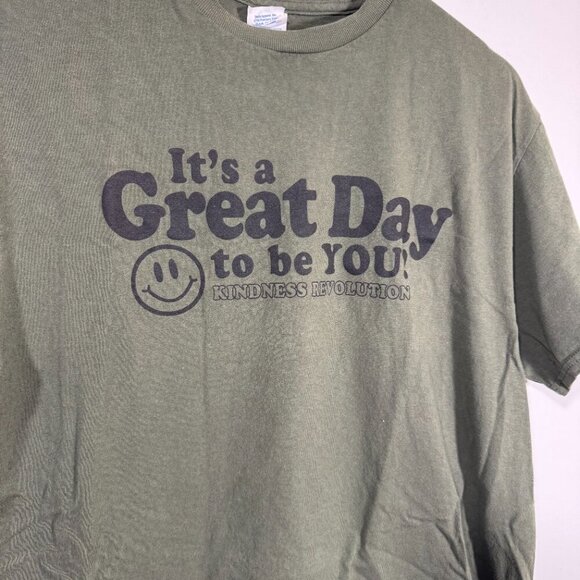 Kindness T Shirt "Its a great day to be you, Kindness Revolution" Adult Size L - Picture 2 of 4